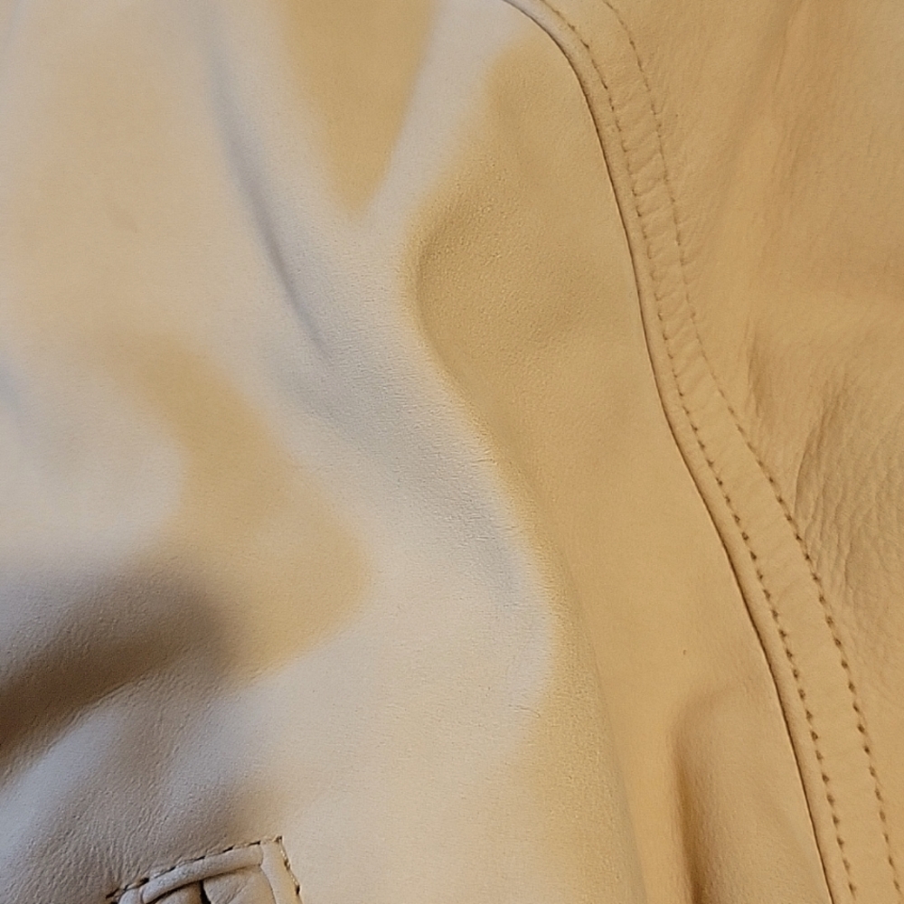 Chamonix men's light tan soft leather long sleeved with side pockets size small - Picture 16 of 16